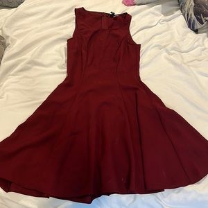 Burgundy h&m zip up dress